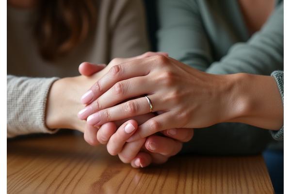 Two people holding hands, symbolizing connection and improved relationships